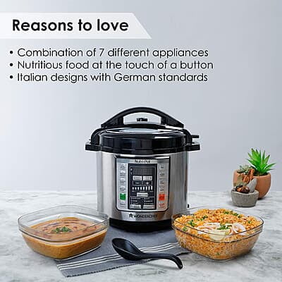 Wonderchef Nutri-Pot Electric Pressure Cooker with 7-in-1 Functions 6L capacity Wonderchef Nutri-Pot Electric Pressure Cooker with 7-in-1 Functions 6L capacity