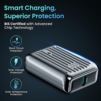 Portronics Zapcell 10k 10000mAh 22.5W Pocket Size Powerbank With Compact And Light Weight Design Portronics Zapcell 10k 10000mAh 22.5W Pocket Size Powerbank With Compact And Light Weight Design
