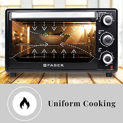 Faber FOTG BK 24 Liter Oven Toaster Grill,Black, 24 liter