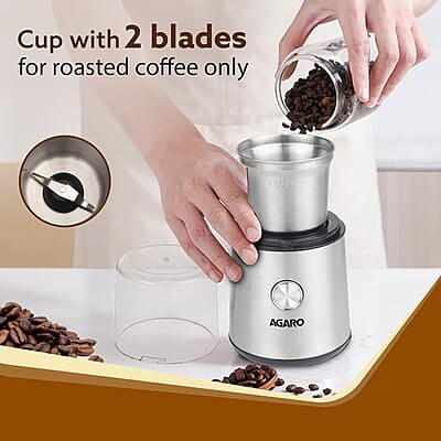 AGARO Regency Electric Coffee Grinder, 85 Grams, Coffee Grinder Machine, Espresso Grinder AGARO Regency Electric Coffee Grinder, 85 Grams, Coffee Grinder Machine, Espresso Grinder