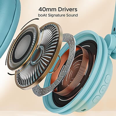 boAt Rockerz 450 Bluetooth On Ear Headphones with Mic, Upto 15 Hours Playback, 40MM Drivers, Padded Ear Cushions, Integrated Controls and Dual Modes boAt Rockerz 450 Bluetooth On Ear Headphones with Mic, Upto 15 Hours Playback, 40MM Drivers, Padded Ear Cushions, Integrated Controls and Dual Modes