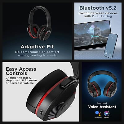 boAt Rockerz 425 Bluetooth Wireless On Ear Headphones Signature Sound, ENx Tech, ASAP Charge, 25H Playtime, Bluetooth V5.2, Dual Pairing with Mic boAt Rockerz 425 Bluetooth Wireless On Ear Headphones Signature Sound, ENx Tech, ASAP Charge, 25H Playtime, Bluetooth V5.2, Dual Pairing with Mic