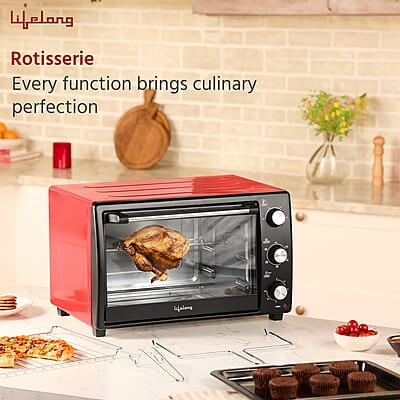 Lifelong Otg 40L - Oven Toaster Griller With Rotisserie For Kitchen- 1500W,5 Heating Modes Lifelong Otg 40L - Oven Toaster Griller With Rotisserie For Kitchen- 1500W,5 Heating Modes
