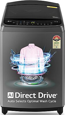 LG 9.0 Kg, 5 Star, AI Direct Drive Technology, Steam Wash for Allergy Removal, Fully-Automatic Top Loading Washing Machine LG 9.0 Kg, 5 Star, AI Direct Drive Technology, Steam Wash for Allergy Removal, Fully-Automatic Top Loading Washing Machine