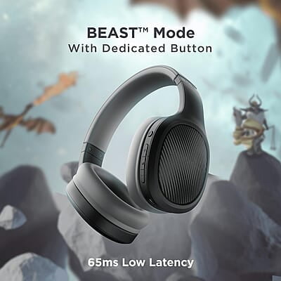 boAt Rockerz 460 Wireless Over Ear Headphones w/Up to 30hrs Playtime, 40mm Drivers, BEAST™ Mode, ENx™, Dual Pairing, BT v5.2, Instant Voice Assistant, Adaptive Fit boAt Rockerz 460 Wireless Over Ear Headphones w/Up to 30hrs Playtime, 40mm Drivers, BEAST™ Mode, ENx™, Dual Pairing, BT v5.2, Instant Voice Assistant, Adaptive Fit