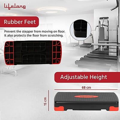 Lifelong Polypropylene Adjustable Home Gym Exercise Fitness Stepper for Exercise Lifelong Polypropylene Adjustable Home Gym Exercise Fitness Stepper for Exercise