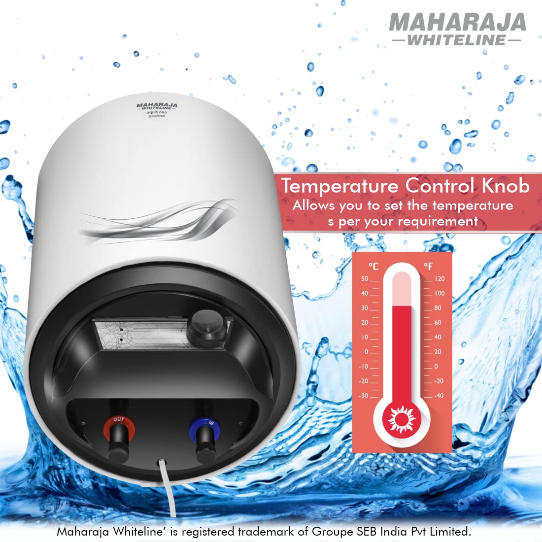 Maharaja Whiteline Aquic Neo Plus Water Heater/Geyser, 15 Liters Maharaja Whiteline Aquic Neo Plus Water Heater/Geyser, 15 Liters