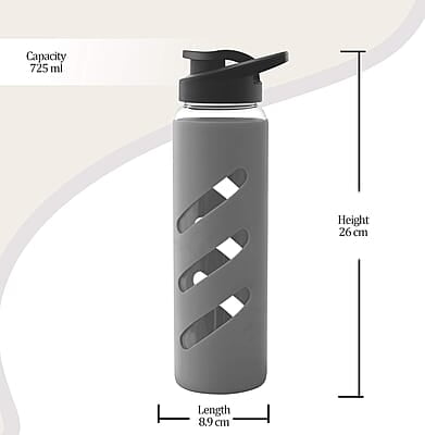 Treo By Milton CGWFBOT034ORNG0024 Glass Bottle, 725 ml Treo By Milton CGWFBOT034ORNG0024 Glass Bottle, 725 ml