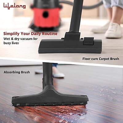 Lifelong 10 litre Vacuum Cleaner for Home - 1000 W, Wet & Dry Floor Cleaner Lifelong 10 litre Vacuum Cleaner for Home - 1000 W, Wet & Dry Floor Cleaner