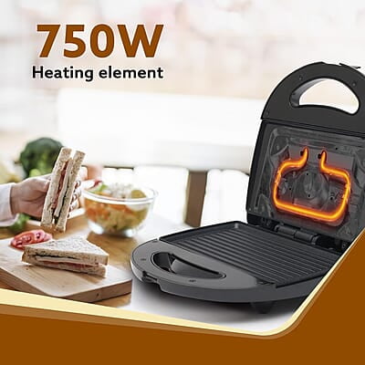 AGARO Delite Sandwich Maker, 750W, 4 Slice Non Stick Grill Plate AGARO Delite Sandwich Maker, 750W, 4 Slice Non Stick Grill Plate