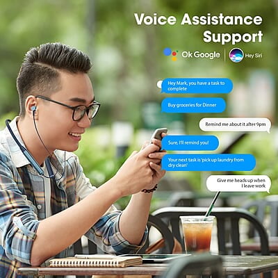 ZEBRONICS Zeb-Evolve BTv5.0, Voice Assistant, Rapid Charge, Dual Pairing, Call Function, Magnetic Earpiece Bluetooth Wireless in Ear Earphones with Mic ZEBRONICS Zeb-Evolve BTv5.0, Voice Assistant, Rapid Charge, Dual Pairing, Call Function, Magnetic Earpiece Bluetooth Wireless in Ear Earphones with Mic