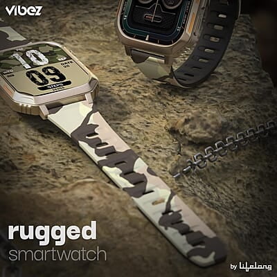 Vibez by Lifelong Trooper Smart Watch for Men 2.02” Always On Display AMOLED, 550 NITS, 60Hz Refresh Rate Vibez by Lifelong Trooper Smart Watch for Men 2.02” Always On Display AMOLED, 550 NITS, 60Hz Refresh Rate
