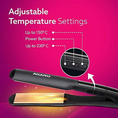 AGARO Elite Hair Straightner, For Women, Black