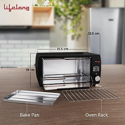 Lifelong OTG 9 Litre - Electric Oven Toaster Griller for Kitchen, Contant Temp - 1100W Lifelong OTG 9 Litre - Electric Oven Toaster Griller for Kitchen, Contant Temp - 1100W
