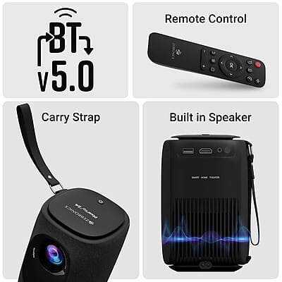 ZEBRONICS PIXAPLAY 24, Smart LED Vertical Projector, 4000 Lumens, 1080p Support, 160" Screen Size, Auto Focus & Keystone, Bluetooth, WiFi, HDMI (ARC), USB, AUX, APP Support, Miracast ZEBRONICS PIXAPLAY 24, Smart LED Vertical Projector, 4000 Lumens, 1080p Support, 160" Screen Size, Auto Focus & Keystone, Bluetooth, WiFi, HDMI (ARC), USB, AUX, APP Support, Miracast