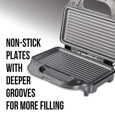 Havells Big Fill Multi Grill 900 watt Sandwich Maker (Black)