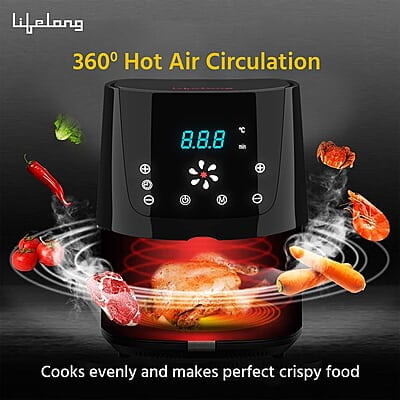 Lifelong LLHFD421 HealthyFry Pro 4.2L Digital Air Fryer with Curated 7-Preset Menu, Touch Control & Digital Display Lifelong LLHFD421 HealthyFry Pro 4.2L Digital Air Fryer with Curated 7-Preset Menu, Touch Control & Digital Display