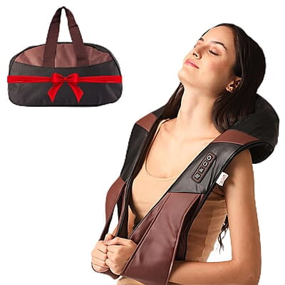 Lifelong LLM495 Neck Massager with Electric Heat Therapy Neck, Shoulder and Back Massager for pain and stress relief