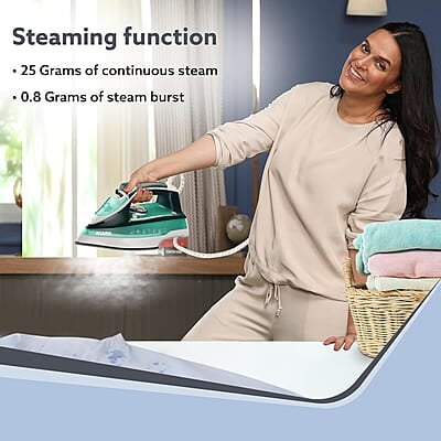 AGARO Galaxy Steam Iron, 2200 watts, Ceramic Coated Sole Plate 285Ml Water Tank
