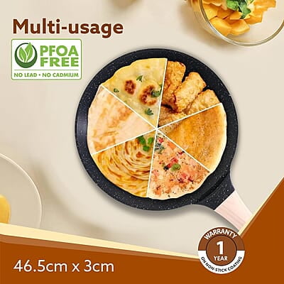 AGARO Imperial Granite Non Stick Tawa, 28 cm, Cast Aluminium Body AGARO Imperial Granite Non Stick Tawa, 28 cm, Cast Aluminium Body