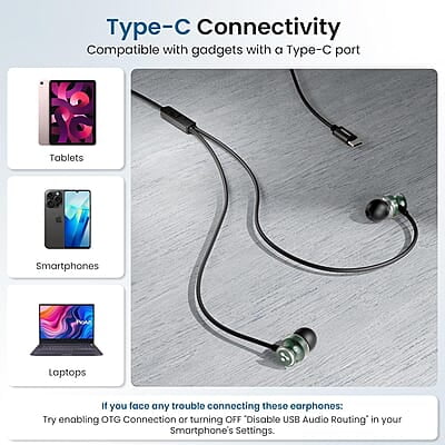 Ambrane Type-C Wired Earphones, 10Mm Bass Drivers, Inline Controls for Type C Smartphones, Iphone 15 & Laptop, 1.2M Braided Anti Tangle Wire with Mic for Clear Calling Stringz 03 Ambrane Type-C Wired Earphones, 10Mm Bass Drivers, Inline Controls for Type C Smartphones, Iphone 15 & Laptop, 1.2M Braided Anti Tangle Wire with Mic for Clear Calling Stringz 03