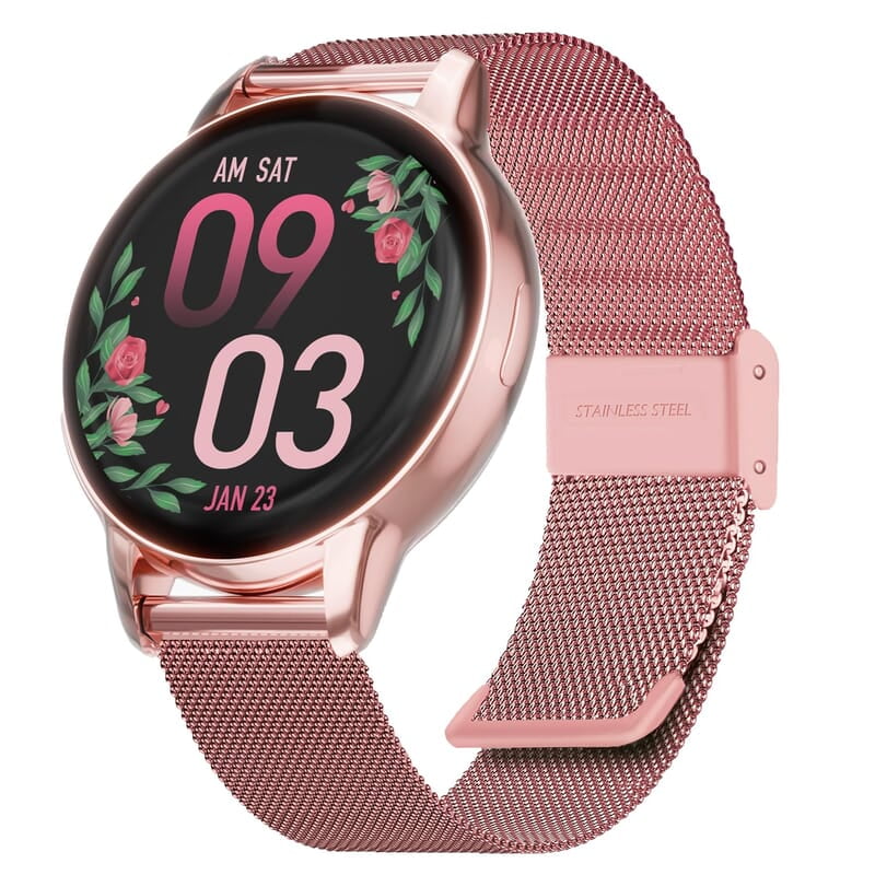 Vibez by Lifelong Luxury Smart Watch for Women - Emerald Rose Gold Smartwatch with Metal Strap, 1.39 Inch HD Display, IP67, Bluetooth Calling, 100+ Watch Faces, Health Tracker & Sports Modes Vibez by Lifelong Luxury Smart Watch for Women - Emerald Rose Gold Smartwatch with Metal Strap, 1.39 Inch HD Display, IP67, Bluetooth Calling, 100+ Watch Faces, Health Tracker & Sports Modes
