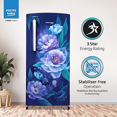 Voltas Beko ‘A TATA Product’ 173 L 3 star Made-In-India Direct Cool Refrigerator Voltas Beko ‘A TATA Product’ 173 L 3 star Made-In-India Direct Cool Refrigerator