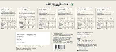 SMOOR True Bars Premium Chocolate Gift Pack 100% Cocoa Butter Couverture Chocolate Bars Luxury Gift Box For Special Occasions 300gm SMOOR True Bars Premium Chocolate Gift Pack 100% Cocoa Butter Couverture Chocolate Bars Luxury Gift Box For Special Occasions 300gm