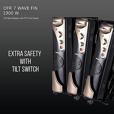 Havells OFR 7 Wave Fins with Fan 1900 watt