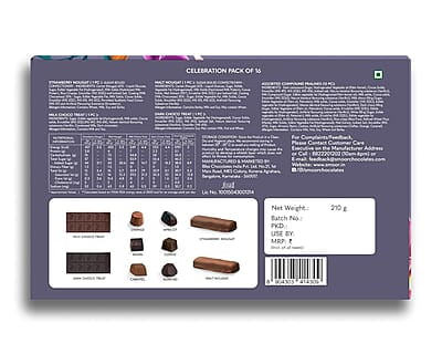 SMOOR Premium Celebration Box Chocolates Gift Pack Special Occasions Box of 16 (210 gm) SMOOR Premium Celebration Box Chocolates Gift Pack Special Occasions Box of 16 (210 gm)