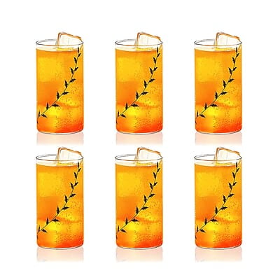 Borosil Vision Black Krip 350 ml Set of 6 pcs Transparent Drinking Glass |Borosilicate Glass Tumblers for Water, Cold Drinks, Juice| Flame Proof, Microwave & Dishwasher Safe | for Daily use & Gifting Borosil Vision Black Krip 350 ml Set of 6 pcs Transparent Drinking Glass |Borosilicate Glass Tumblers for Water, Cold Drinks, Juice| Flame Proof, Microwave & Dishwasher Safe | for Daily use & Gifting