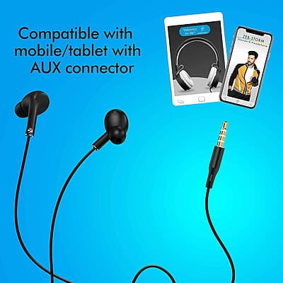 ZEBRONICS Zeb-Tulip Wired in Ear Earphone with Mic ZEBRONICS Zeb-Tulip Wired in Ear Earphone with Mic