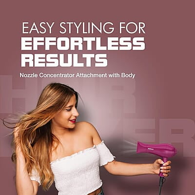 Havells 1000 Watt Foldable Hair Dryer; 2 Heat Settings (Hot/Warm), Heat Balance Technology Havells 1000 Watt Foldable Hair Dryer; 2 Heat Settings (Hot/Warm), Heat Balance Technology