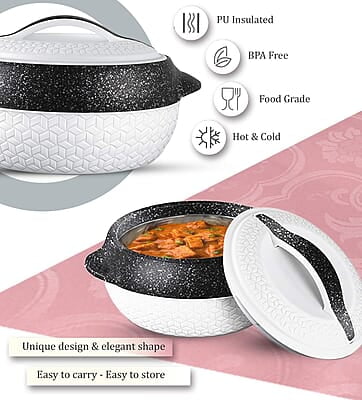 MILTON Stainless Steel Casserole - Set of 3, White MILTON Stainless Steel Casserole - Set of 3, White