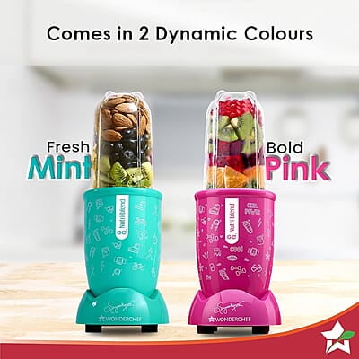 Wonderchef Nutri-blend GO, 22000 RPM 400 W 1 Unbreakable Jar Wonderchef Nutri-blend GO, 22000 RPM 400 W 1 Unbreakable Jar