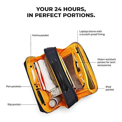MOKOBARA Bento Nylon Laptop Briefcase – Fits 14-Inch MacBook & Laptops | Durable Office Bag for Men | Professional Messenger Bag for Business, Work, & Travel
