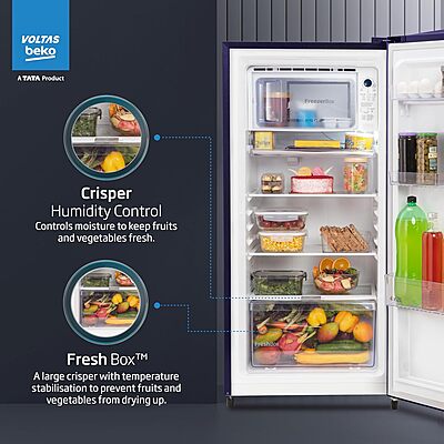 Voltas Beko ‘A TATA Product’ 173 L 3 star Made-In-India Direct Cool Refrigerator Voltas Beko ‘A TATA Product’ 173 L 3 star Made-In-India Direct Cool Refrigerator