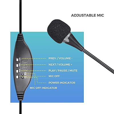 ZEBRONICS ZEB-SUPREME USB Wired Headphone with Mic ZEBRONICS ZEB-SUPREME USB Wired Headphone with Mic