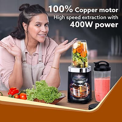 AGARO Galaxy 3 Jar Personal Blender, 400W, Serrated and Cross Blade with Detachable Base, Mixer/Grinder/Smoothie/Juice Maker, Black AGARO Galaxy 3 Jar Personal Blender, 400W, Serrated and Cross Blade with Detachable Base, Mixer/Grinder/Smoothie/Juice Maker, Black