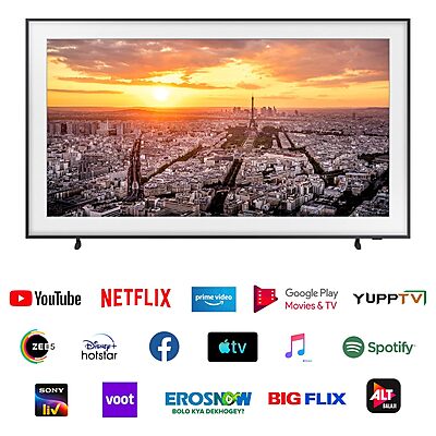 Samsung 109 cm (43 inches) The Frame Series 4K Ultra HD Smart QLED TV QA43LS03BAKLXL Samsung 109 cm (43 inches) The Frame Series 4K Ultra HD Smart QLED TV QA43LS03BAKLXL