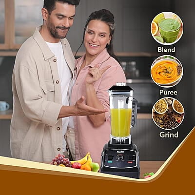 AGARO Grand Professional Blender/Grinder/Mixer, 2000 watts, 2 Litres BPA Free Jar, Commercial heavy duty blender, High Power & Speed Blender, 100% Copper Motor, Pulse Function, 8 Leaf SS Blade AGARO Grand Professional Blender/Grinder/Mixer, 2000 watts, 2 Litres BPA Free Jar, Commercial heavy duty blender, High Power & Speed Blender, 100% Copper Motor, Pulse Function, 8 Leaf SS Blade