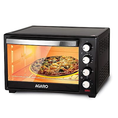 AGARO Marvel 48 Liters Oven Toaster Griller, Motorised Rotisserie and Convection Cake Baking OTG with 3 Heating Mode, (Black).