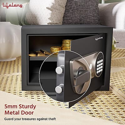 Lifelong Locker For Home&Office 34L-Digital Safe Locker For Security With 5Mm Sturdy Metal Door Lifelong Locker For Home&Office 34L-Digital Safe Locker For Security With 5Mm Sturdy Metal Door