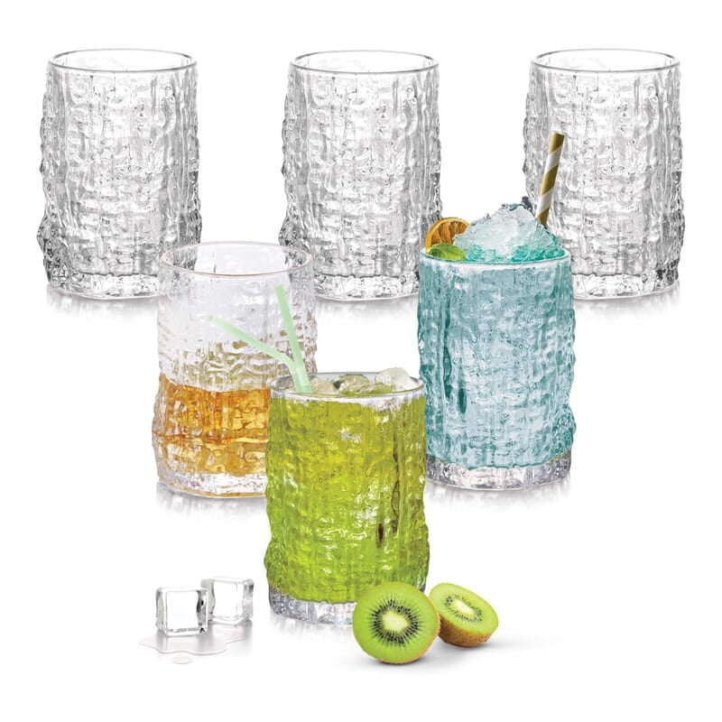 Treo by Milton Icy On The Rocks Glass Tumbler,6 Pc Set,270 ml Each,Transparent Treo by Milton Icy On The Rocks Glass Tumbler,6 Pc Set,270 ml Each,Transparent