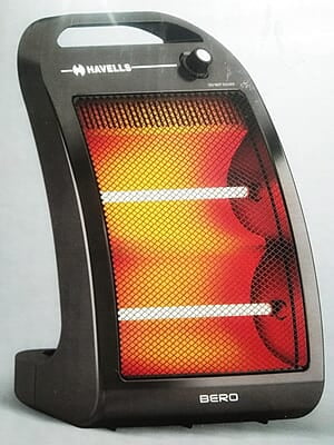 Havells Bero Quartz Heater Black 800 watt 2 Heat Settings
