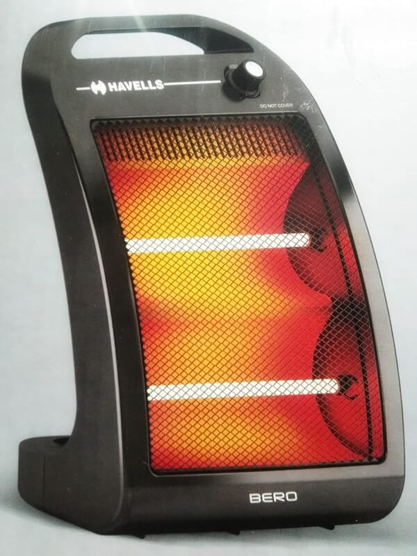 Havells Bero Quartz Heater Black 800 watt 2 Heat Settings Havells Bero Quartz Heater Black 800 watt 2 Heat Settings