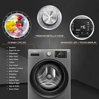 Whirlpool 8 Kg Ozone Technology Inverter Fully Automatic Front Load Washing Machine Whirlpool 8 Kg Ozone Technology Inverter Fully Automatic Front Load Washing Machine