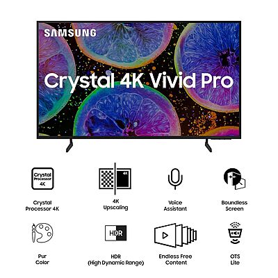 Samsung 108 cm (43 inches) D Series Crystal 4K Vivid Pro Ultra HD Smart LED TV UA43DUE77AKLXL Samsung 108 cm (43 inches) D Series Crystal 4K Vivid Pro Ultra HD Smart LED TV UA43DUE77AKLXL