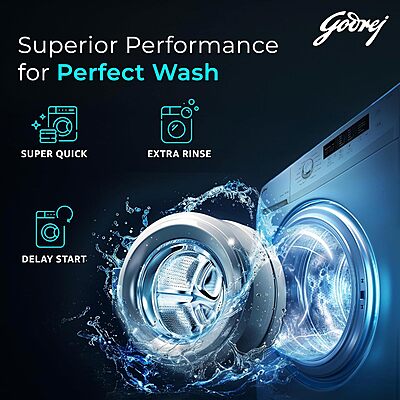 Godrej 8 Kg 5 Star I-Sense Technology Fully-Automatic Front Load Washing Machine Godrej 8 Kg 5 Star I-Sense Technology Fully-Automatic Front Load Washing Machine