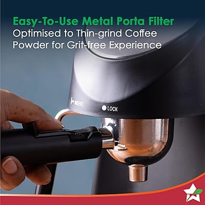 Wonderchef Regenta Espresso Coffee Maker, 5-bar with Steamer, Make Espressos, Cappuccinos & Lattes at Home Wonderchef Regenta Espresso Coffee Maker, 5-bar with Steamer, Make Espressos, Cappuccinos & Lattes at Home